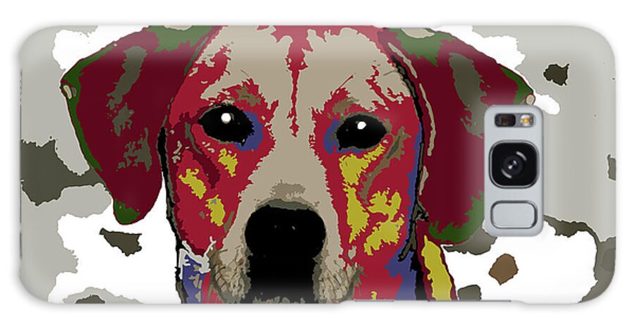 Dog Galaxy Case featuring the digital art The Patchwork Dog by Cathy Harper