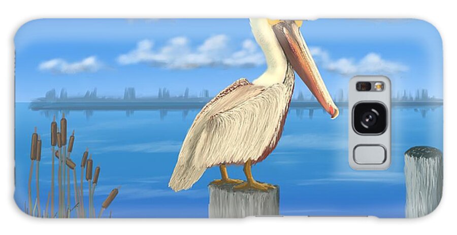 Gary Galaxy Case featuring the digital art The Posted Pelican by Gary F Richards