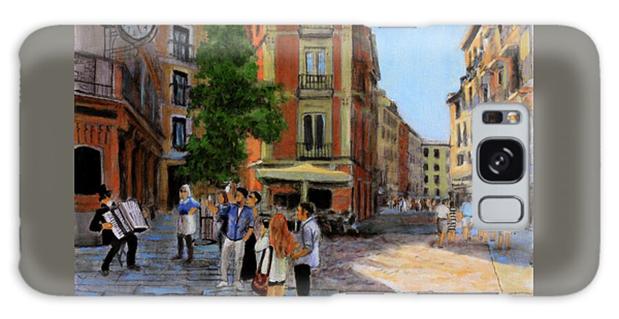 Tourists Galaxy Case featuring the painting The Prague Passage by David Zimmerman