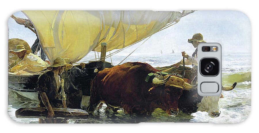 Return From Fishing Of 1905 Galaxy Case featuring the painting The Return from Fishing of 1905 by Juaquin Sorolla