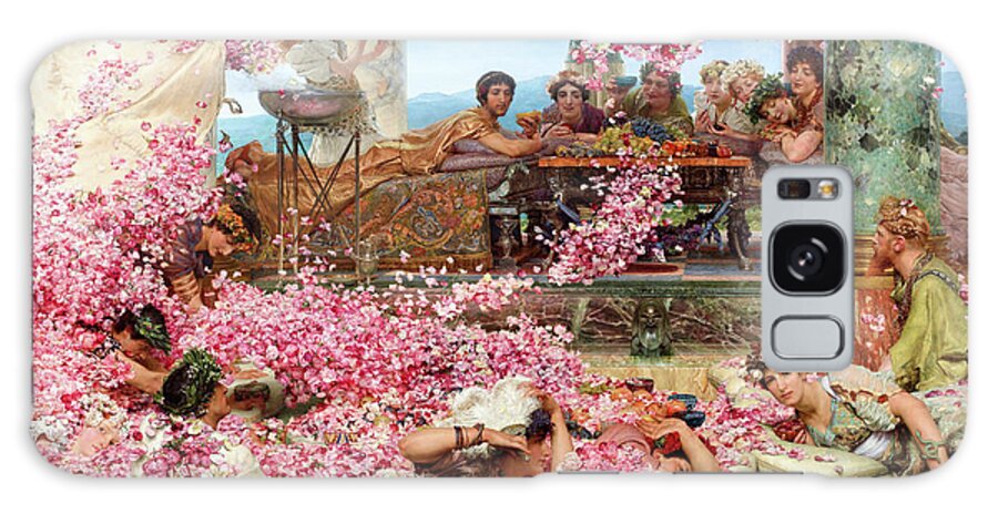 Lawrence Alma-tadema Galaxy Case featuring the painting The Roses of Heliogabalus - Digital Remastered Edition by Lawrence Alma-Tadema