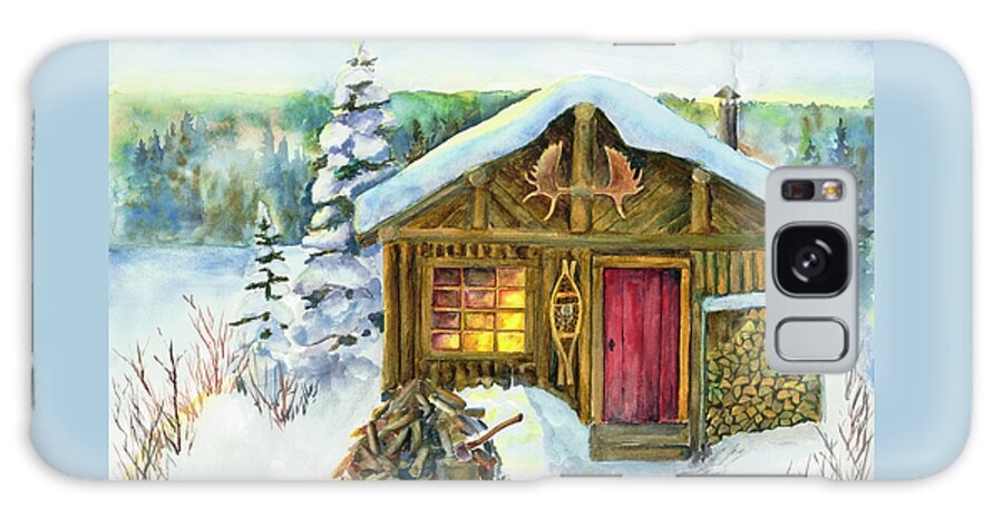 Winter Galaxy S8 Case featuring the painting The Shack by Joe Baltich