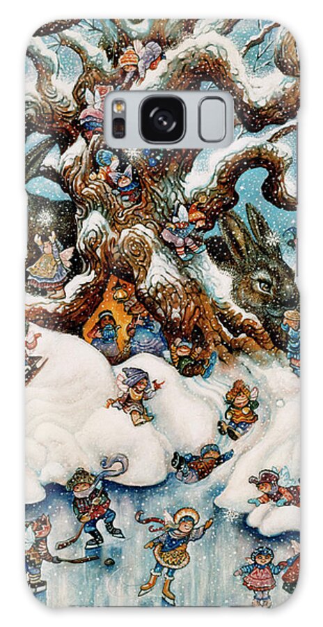 The Snow Fairies Galaxy Case featuring the painting The Snow Fairies by Bill Bell
