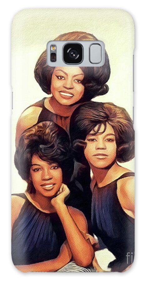 Supremes Galaxy Case featuring the painting The Supremes, Music Legends by Esoterica Art Agency
