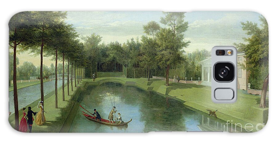 Garden Galaxy Case featuring the painting The Water Gardens Of Chiswick House by Pieter Andreas Rysbrack