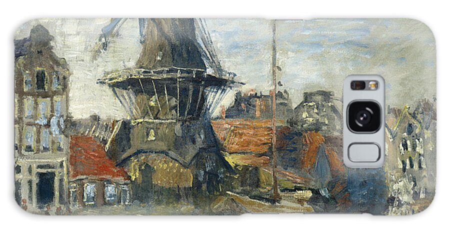 The Windmill Galaxy Case featuring the painting The Windmill, Amsterdam, 1871 by Claude Monet