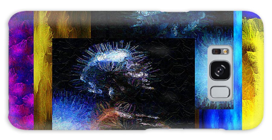 Music Celebrity Galaxy Case featuring the mixed media These Colors I Hear When Nancy Wilson Sings Turned to Blue by Aberjhani