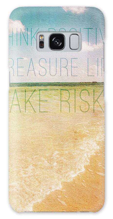 Think Galaxy Case featuring the painting Think Positive by Susan Bryant