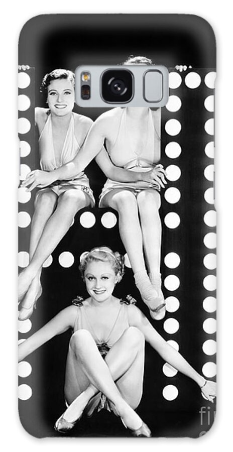 Legs Crossed At Ankle Galaxy Case featuring the photograph Three Young Women Posing by Everett Collection