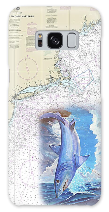 Thresher Shark Galaxy Case featuring the painting Mako #1 by Mark Ray