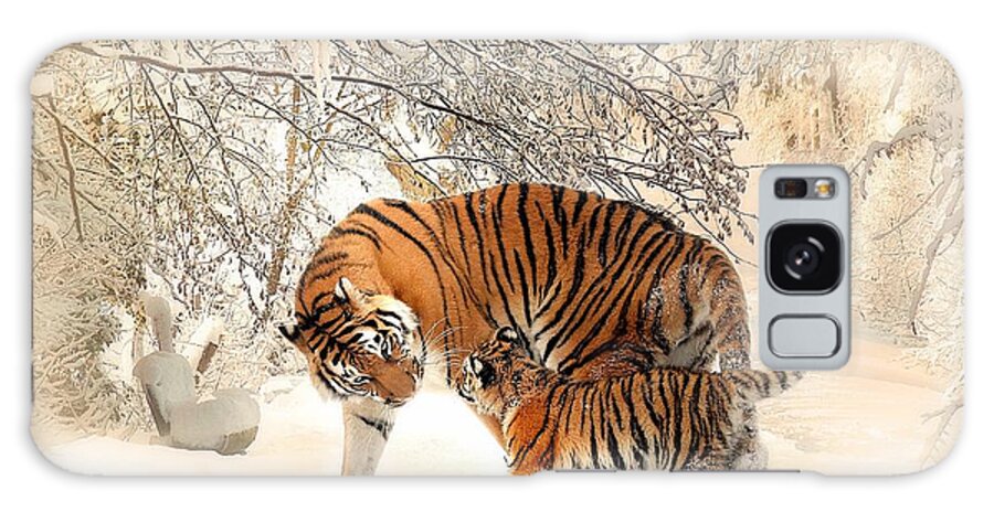  Galaxy Case featuring the photograph Tiger family by Top Wallpapers