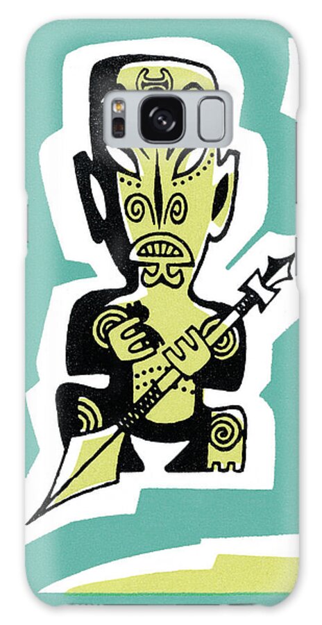 Adult Galaxy Case featuring the drawing Tiki Idol by CSA Images