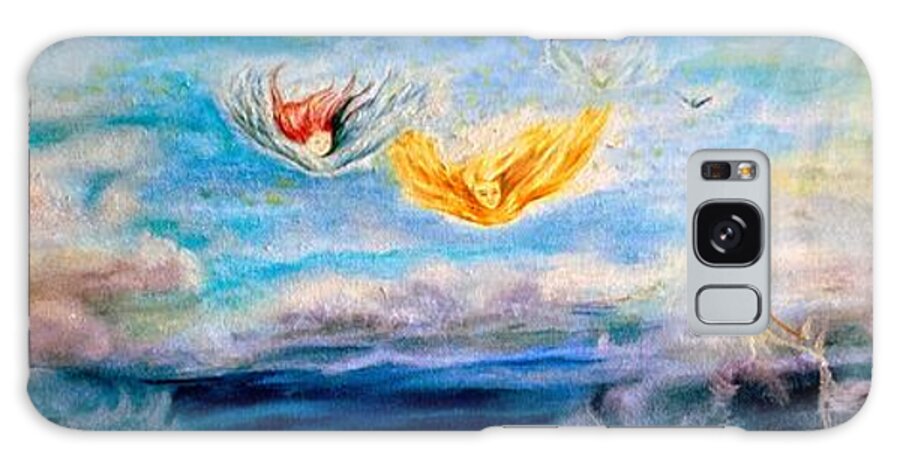 Angels Galaxy Case featuring the painting To Harvest God's Own by Georgia Doyle