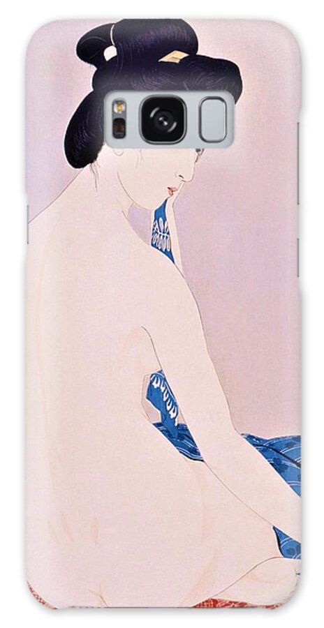 Hashiguchi Galaxy Case featuring the painting Top Quality Art - Woman after bath by Hashiguchi Goyo