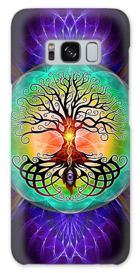 Tree Of Life Galaxy Case featuring the painting Tree Of Life by Mushroom Dreams Visionary Art