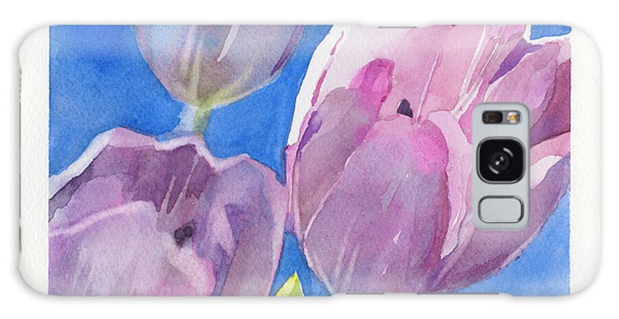Floral Galaxy Case featuring the painting Triplets by Annelein Beukenkamp