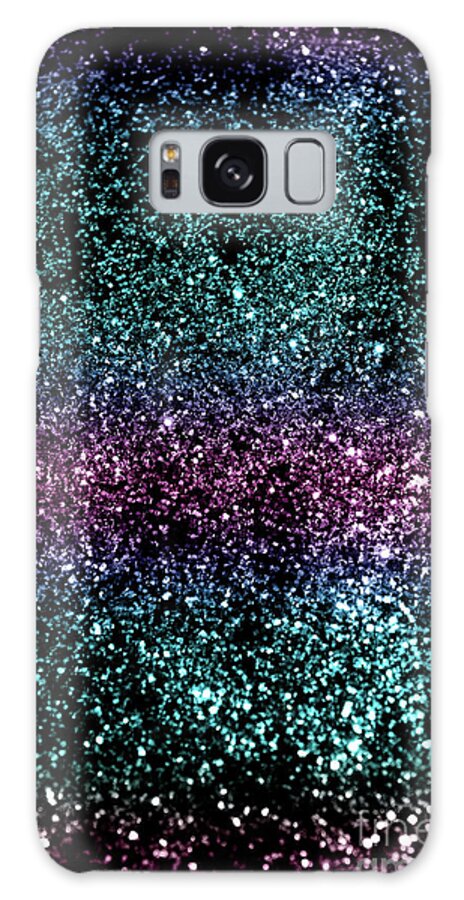 Color Galaxy Case featuring the mixed media Tropical Summer Night Lady Glitter #2 #shiny #decor #art by Anitas and Bellas Art