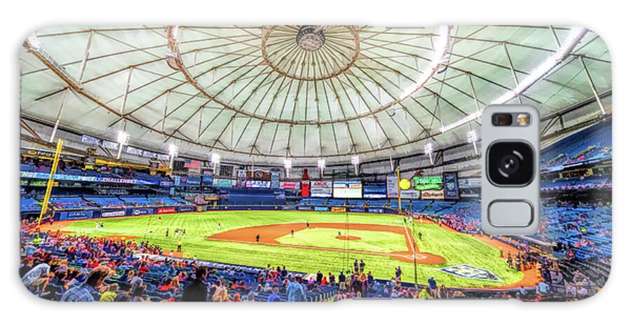 Tropicana Field Galaxy Case featuring the painting Tropicana Field Tampa Bay Rays Baseball Ballpark Stadium by Christopher Arndt