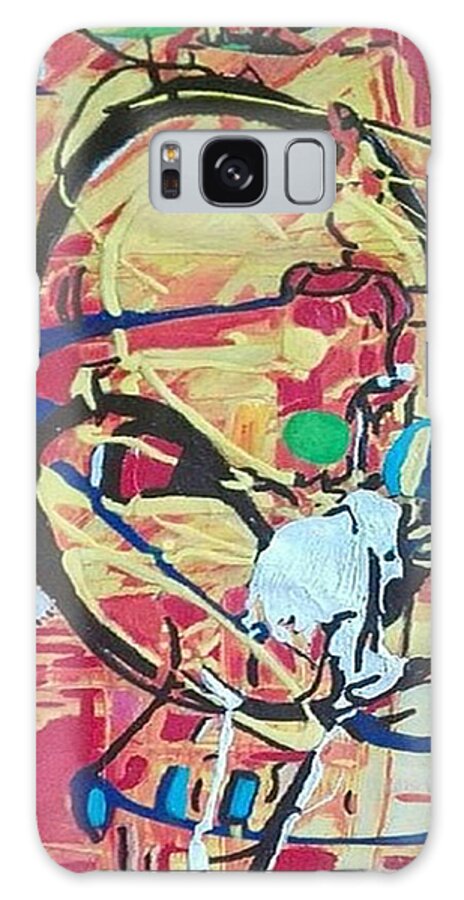 Acrylic Abstract Galaxy Case featuring the painting Trunk by Denise Morgan