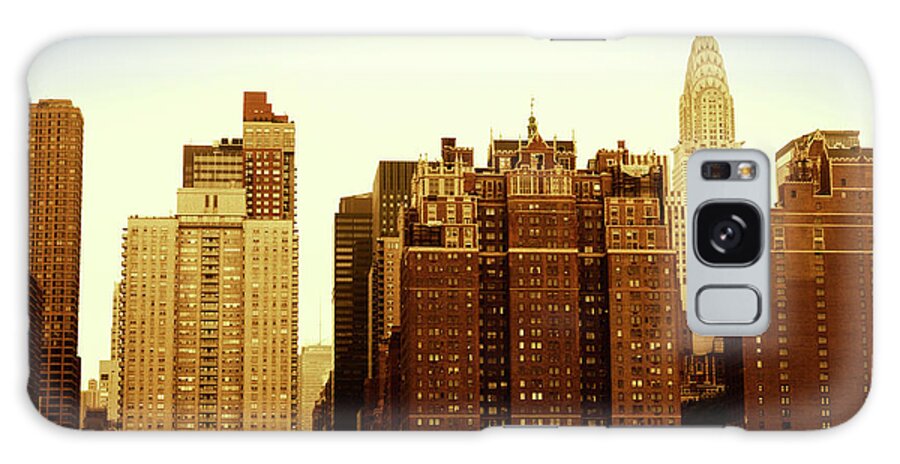 Built Structure Galaxy Case featuring the photograph Tudor City Skyline And Chrysler by Lisa-blue