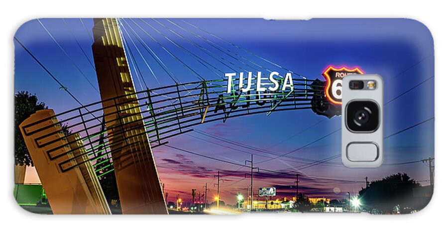 America Galaxy Case featuring the photograph Tulsa Oklahoma Route 66 Western Gateway Arch by Gregory Ballos