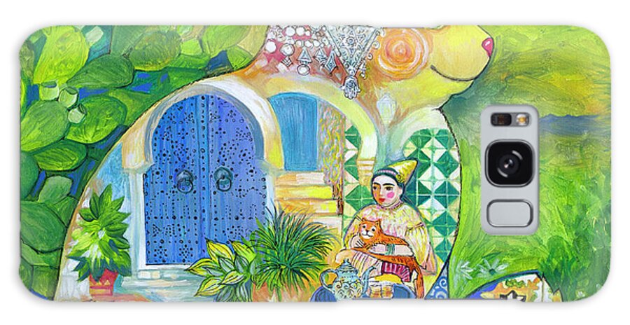 Tunisian Judaica Galaxy Case featuring the painting Tunisian Judaica by Oxana Zaika