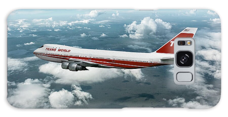 Trans World Airlines Galaxy Case featuring the mixed media TWA Boeing 747-131 by Erik Simonsen