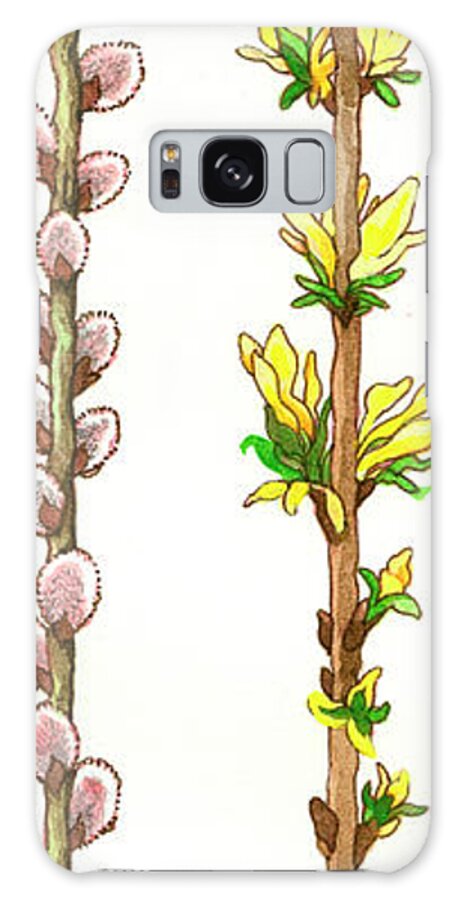 Twig Galaxy Case featuring the painting Twiggy Stripes by Wendy Edelson