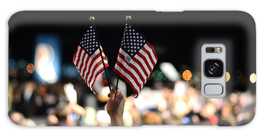 Crowd Galaxy Case featuring the photograph Twin Flags by Mikael Törnwall