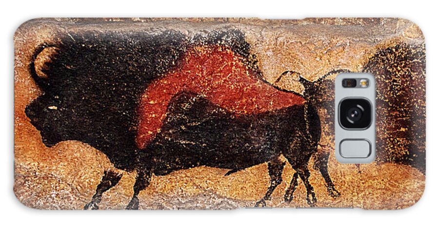Two Bison Galaxy Case featuring the digital art Two bisons running by Weston Westmoreland
