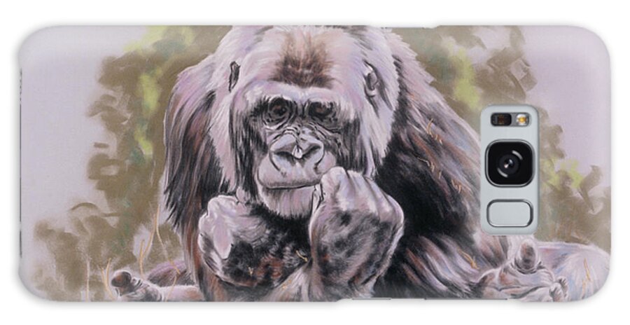 Gorilla Galaxy Case featuring the painting Um-m-m by Barbara Keith