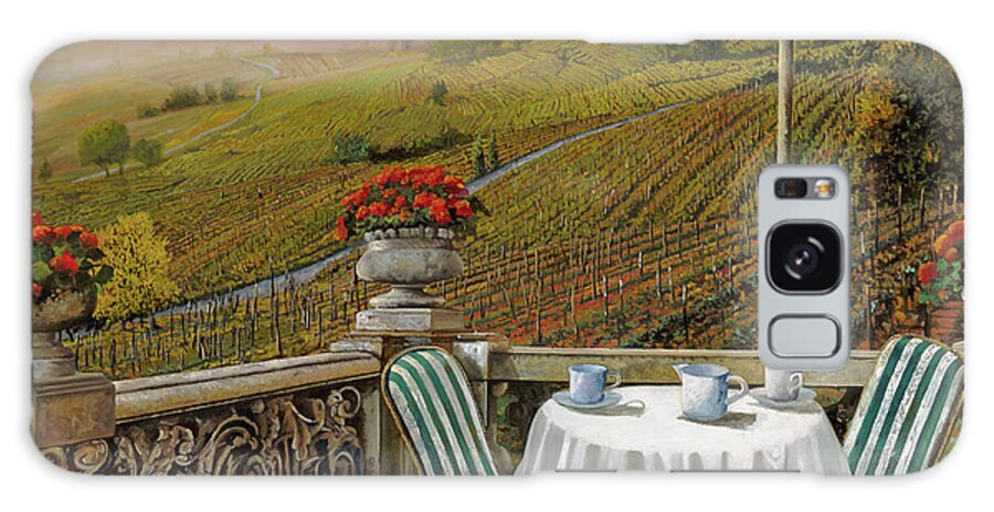 Vineyard Galaxy Case featuring the painting Un Caffe' Nelle Vigne by Guido Borelli