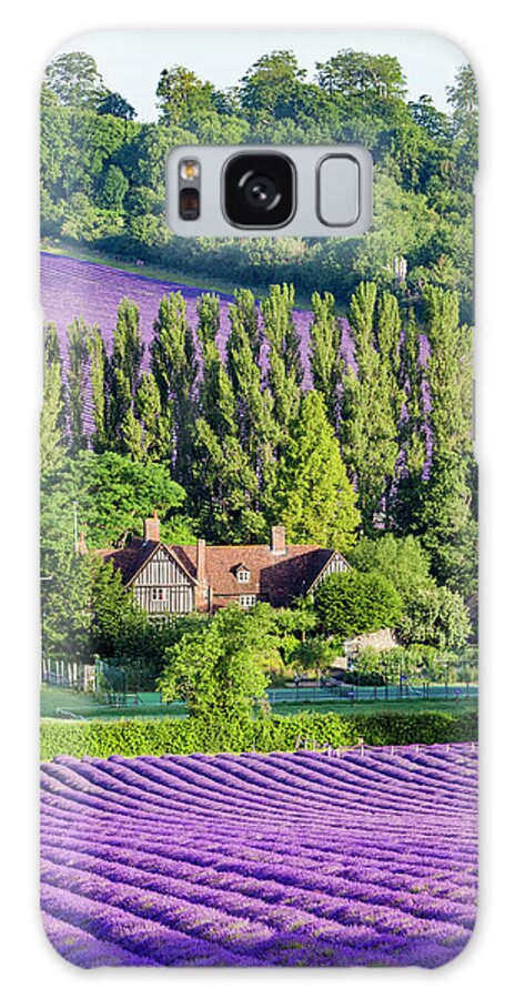 Estock Galaxy Case featuring the digital art United Kingdom, England, Kent, Great Britain, Sevenoaks, The Hop Shop, Surrounding By Lavender Fields by Andrea Armellin