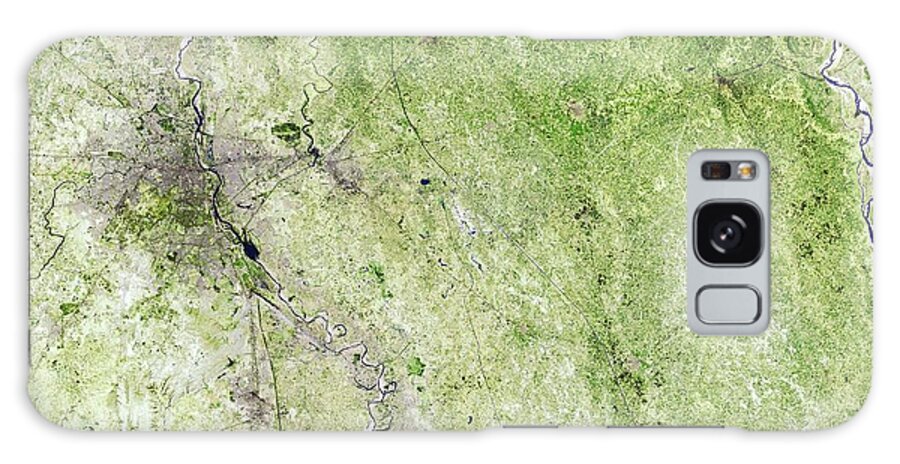 New Delhi Galaxy Case featuring the photograph Urban Growth Of New Delhi by Nasa Earth Observatory/usgs/science Photo Library