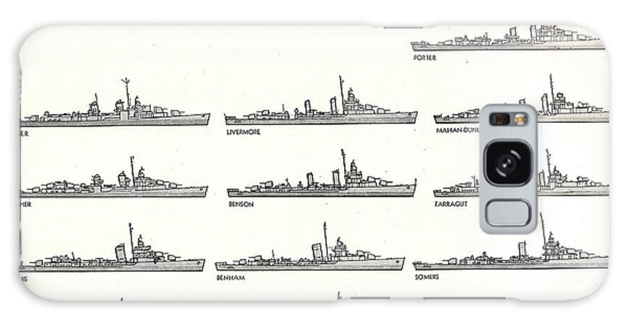United Galaxy Case featuring the photograph US Navy Destroyers of World War II by Steve Estvanik