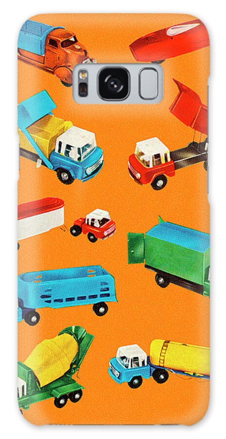 Campy Galaxy Case featuring the drawing Variety of Trucks by CSA Images