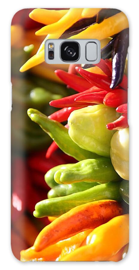 Orange Color Galaxy Case featuring the photograph Various Peppers Bundled Together by Nesnejkram
