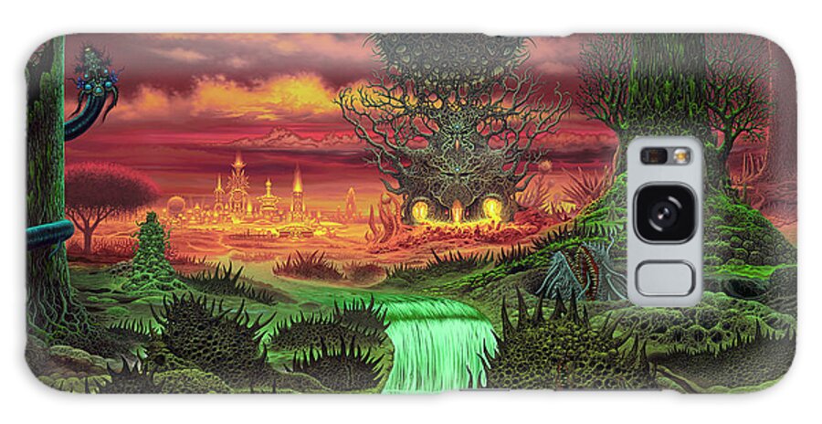 Hellscape Galaxy Case featuring the painting Venomous Cascade by Mark Cooper