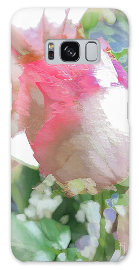 Abstract Galaxy Case featuring the photograph Vertical Pink Rose Abstract by Phillip Rubino