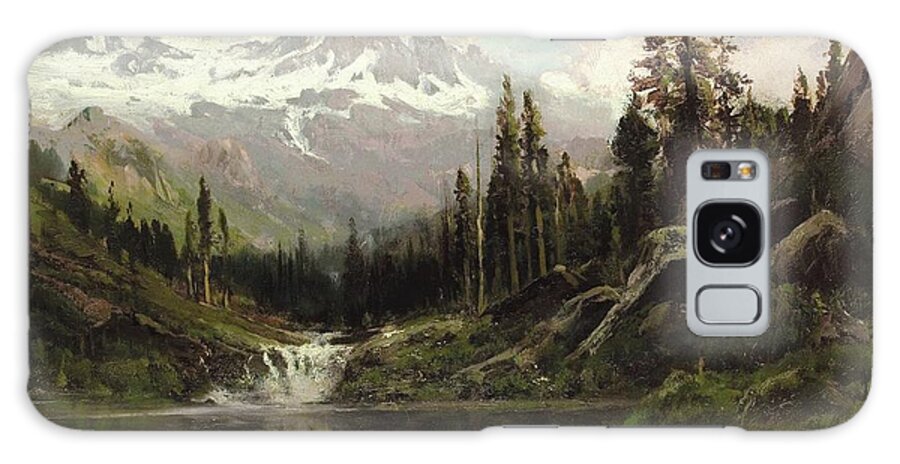 Mountain Galaxy Case featuring the painting View Of Mount Shasta by William Keith