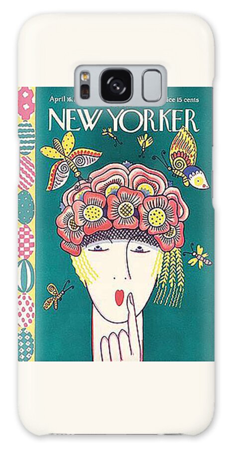 New Yorker Galaxy Case featuring the digital art Vintage New Yorker Cover - Circa 1927 by Marlene Watson
