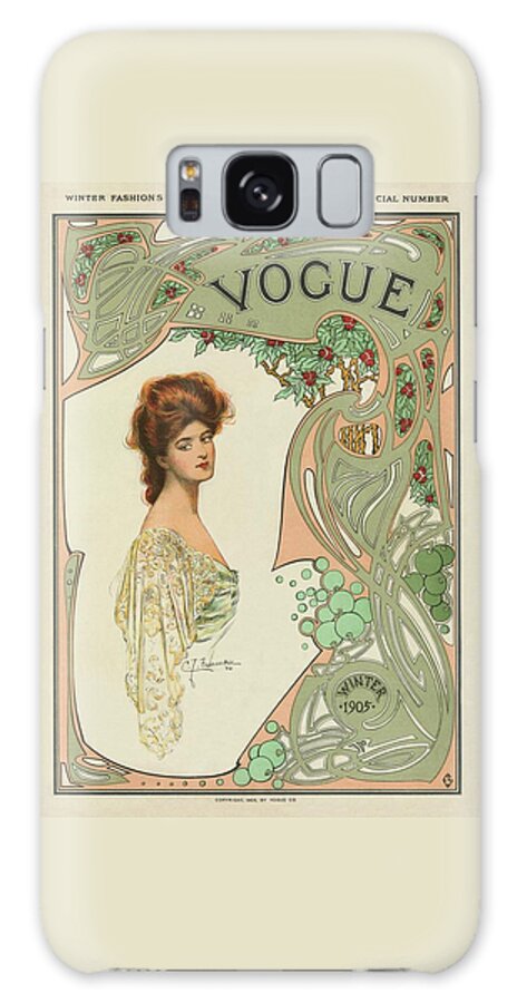 Vintage Vogue Cover Of A Woman And Tree Galaxy Case
