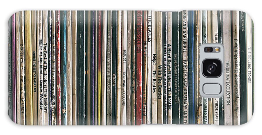 Vinyl Collection A Galaxy Case featuring the mixed media Vinyl Collection A by Tom Quartermaine