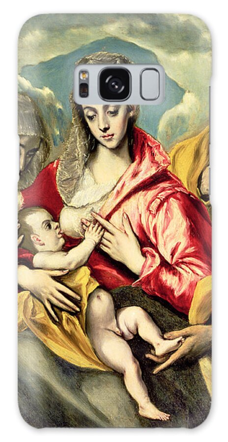 16th Century Galaxy Case featuring the painting Virgin And Child With Ss. Anne And Joseph, 1587-96 by El Greco