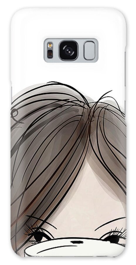 Vision Galaxy Case featuring the mixed media Visions Of Hair Style II by Sundance Q