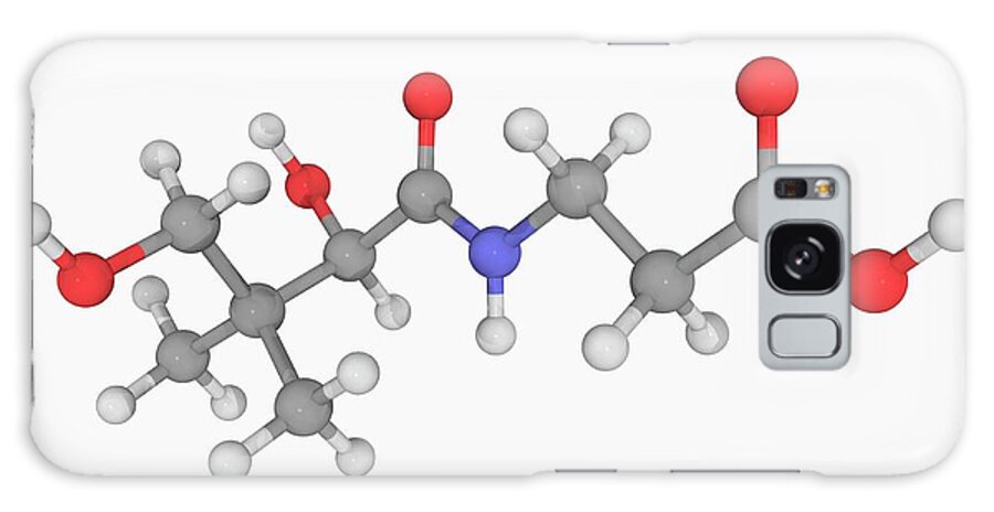 Material Galaxy Case featuring the digital art Vitamin B5 Pantothenic Acid Molecule by Laguna Design