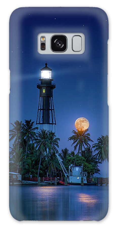 Lighthouse Galaxy Case featuring the photograph Voyager's Moon by Mark Andrew Thomas