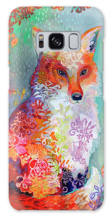 Fox Galaxy Case featuring the painting Waiting for Dusk by Jennifer Lommers