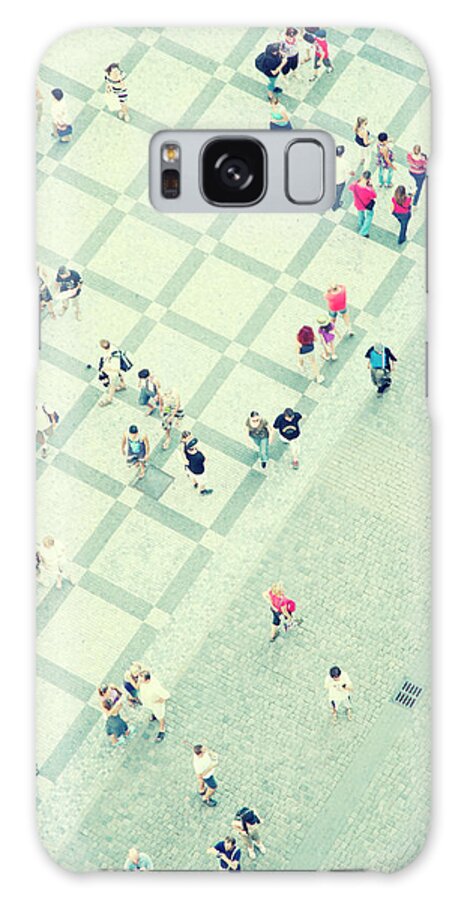 Pedestrian Galaxy Case featuring the photograph Walking People by Carlo A