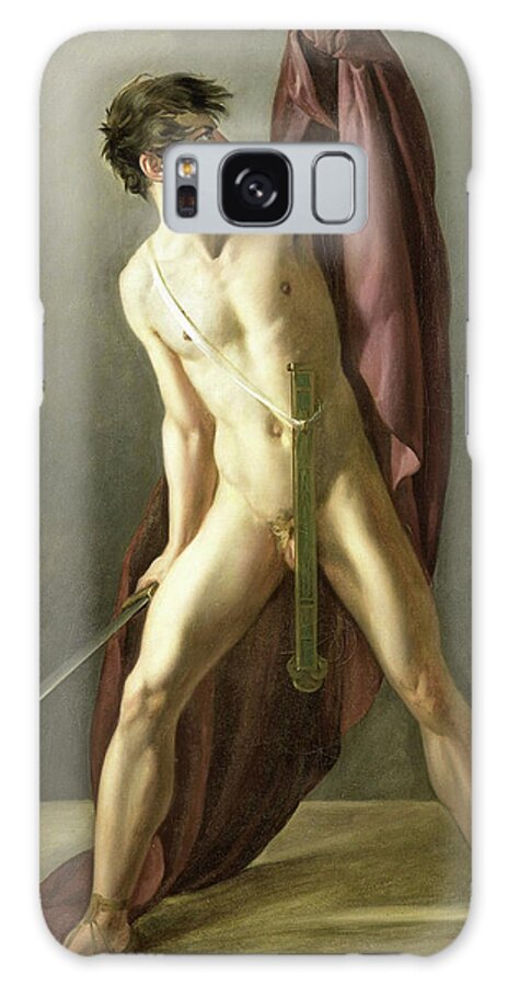 Joannes Alberti Galaxy Case featuring the painting Warrior with Drawn Sword, 1808 by Joannes Echarius Carolus Alberti